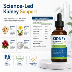 Wholesale Feline <strong>Renal</strong> Support Drops for Senior <strong>Cats</strong> Botanical-sourced Kidney Wellness Liquid N-Acetyl Glucosamine Bulk Supply - Product Image 6