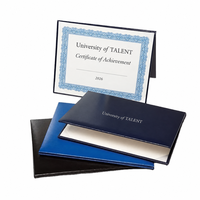 Porte-documents en cuir PU noir A4, porte-certificats A3, porte-menus, porte-documents, couvertures de diplômes en cuir pour présentation