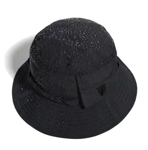 야외 낚시 방수 맞춤형 버킷 모자 일본 속건 패키지 모자 태양 보호 넓은 챙 버킷 모자 방수