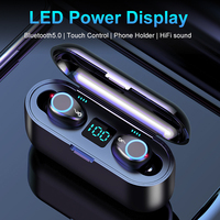 Écouteurs sans fil Bluetooth 5.0 Tws F9, casque, oreillettes avec affichage Led, Power Bank, nouveau,