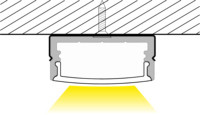 Clips en plastique à Led en Pvc à bas prix pour profilé en Aluminium, lumière d'extrusion en Aluminium à Led en forme de U