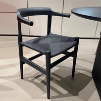 Chaises en rotin minimalistes modernes pour café et restaurant, ensemble de chaises de cuisine de luxe, meubles en bois massif, chaises de salle à manger nordiques