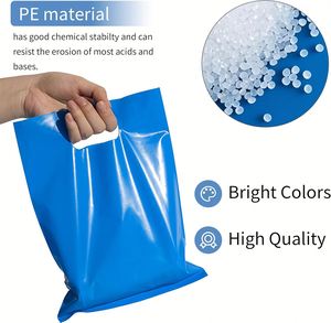 Custom Print Gold Die Cut Recyclable Plastic Tote <b>Bags</b> 10x18 9x13 LDPE Logo Printing for <b>Clothing</b> Fur China Wholesale A4 Size - Product Image 3