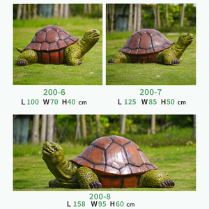 Sculpture de tortue professionnelle en fibre de verre, statue animale personnalisée en PRV pour l'aménagement paysager de parcs, centres de villégiature et jardins - Product Image 6