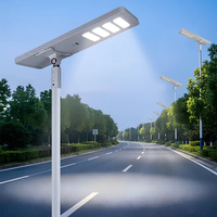 Lampadaire Solaire Tout-en-un 100W en Aluminium Moulé Sous Pression IP65 WP avec Panneau Mono et Batterie LiFePO4 pour Routes Rurales, Cours et Parkings