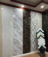 Panneau mural en PVC SPC imitation pierre en plastique UV avec isolation thermique, ignifuge, imperméable et design moderne