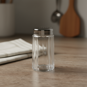 Salière Traditionnelle en Verre avec Couvercle Métallique, Lot de 10, pour la Cuisine - Product Image 3