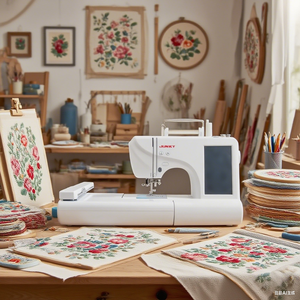 JUKKY Brand Computerized Programmable <b>Walking</b> Foot Flat-Bed Lock Stitch Sewing <b>Machine</b> for Home Use New High-Speed - Product Image 2