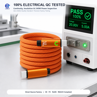 Produsen OEM/ODM LUNGKAY Kabel Magnetik USB 2.0 Tipe C ke C dengan E-Marker untuk Pengisian Cepat dan Penyimpanan Portabel