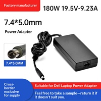 Adaptateur secteur pour ordinateur portable 180W 19.5V 9.23A 7.4x5.0mm avec embout DC pour ordinateur portable, marque OEM, noir