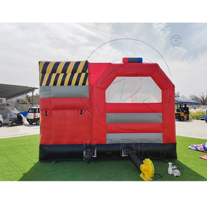 Commercial Use <b>Inflatable</b> Fire Truck Hupfburg Bouncer Jumping Castle Bounce <b>House</b> with Slide for Kids and Adults - Product Image 5