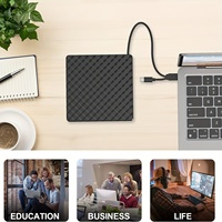 Diamond-patterned Hard Driveusb3.0type-c Port External DVD burner for Laptops, Universal Mobile Optical Drive Recorder