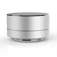 S9 S10 C6 BTS06 A10 Altavoz Bluetooth Circular Portátil Pequeño de Madera de Bambú (Carcasa Metálica) con Sonido de DJ, Económico