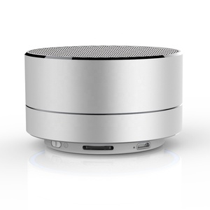<span class=keywords><strong>S9</strong></span> S10 C6 BTS06 A10 Mini enceinte <span class=keywords><strong>DJ</strong></span> pas chère en bois de bambou (coque métallique) Petite enceinte Bluetooth portable circulaire - Product Image 4