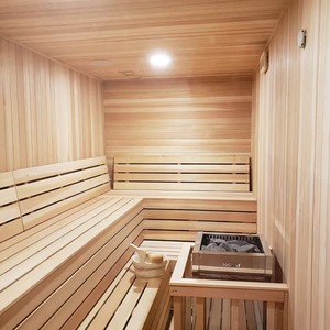 Salle de <span class=keywords><strong>sauna</strong></span> traditionnelle pour la maison, cabine de <span class=keywords><strong>sauna</strong></span> intérieure en bois massif avec porte en verre - Product Image 3