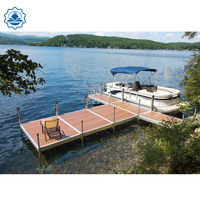 Pontons flottants en aluminium à prix compétitif, vente chaude, installation facile, plateforme de quai fixe pour bateaux, étriers en acier inoxydable