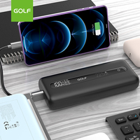 Chargeur mobile rapide PD, banque d'alimentation numérique électronique LCD, PD 20W, charge rapide, grande capacité, vente en gros, banque d'alimentation 20000mAh