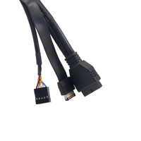 Adaptador de Cable Duradero para Placa Base de Ordenador, Panel Frontal Dual USB 3.0, Placa de Circuito PCB para Carcasa de Ordenador, Entrada de Audio y Micrófono USB 3.1