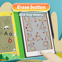 Tablette d'écriture LCD pour enfants, livre de dessin électronique, 20 modèles, jouet éducatif précoce, ensemble de dessin effaçable