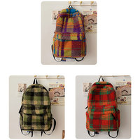 Sac à dos en peluche personnalisé avec logo, sac à dos de voyage en peluche moelleux et léger, pliable, avec broderie personnalisée
