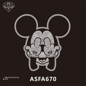 ASFA670 Hot Fix Iron Rhinestone Flatback Motif Style para Nail Art y Rhinestone Dress con cara de hombre Accesorios de transferencia de calor - Product Image 2