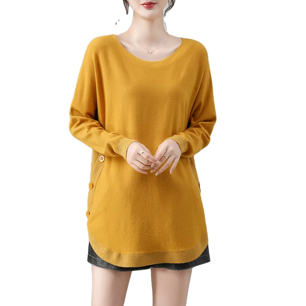 M.L.D.A 2023 Women's Spring High Quality New Hot Sale Sweaters Sweater Yellow Ladies Long Sweaters