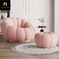 Chaise de canapé moderne en forme de citrouille, rotation durable, loisirs pour chambre, balcon, appartement ou hôtel