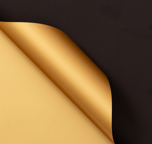 Dual-Color Flower Bouquet <strong>Wrapping</strong> <strong>Paper</strong>, Waterproof Gold European Craft <strong>Paper</strong> , Gilded Flower Packaging <strong>Paper</strong> Materials - Product Image 4