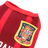Maßgeschneidertes Hunde-Fußballtrikot Brasilien Nationalmannschaft Abzeichen Druck Atmungsaktive Haustier-Fußballuniform Chinesisches Neujahr XS