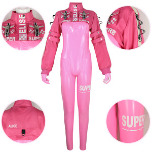Conjunto de disfraz de Nikke Victory Alice para mujer, disfraz de cuerpo completo rosa con accesorios, disfraz de juego - Product Image 3