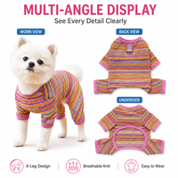 Gilet creux à 4 pattes pour chien, idéal pour l'été, vêtement respirant de protection solaire pour petits et moyens chiens, avec anneau en D au dos pour fixation de laisse
