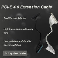Câble d'extension PCIe 4.0 X16 haute vitesse, cordon de rehausseur GPU blindé et flexible, support vertical ITX pour carte graphique, avec attache de câble