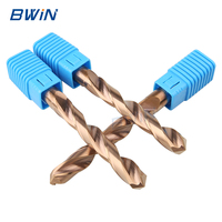 Foret hélicoïdal HRC55 à queue droite en carbure cémenté, diamètres 9,8 mm, 12,7 mm, 50 mm, longueur 5,2 mm, 160 mm, avec pointe en carbure de tungstène pour machines-outils CNC