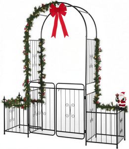 Arche de jardin en métal d'extérieur, motif décoratif en <span class=keywords><strong>fer</strong></span> <span class=keywords><strong>forgé</strong></span>, treillis pour rosiers, idéal pour mariages, maisons, parcs, vente en gros, cadeau - Product Image 2