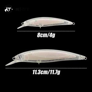 4g/11.7g Blanks de leurres durs non peints, Crankbaits, leurres durs coulants pour la truite, leurres Minnow non peints - Product Image 4