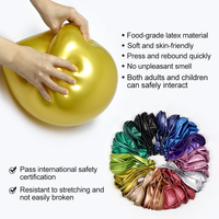 Groothandel op maat gemaakte ballonnen feestdecoratie ronde latex 2.8g metallic chroomkleur verdikte ballonnen