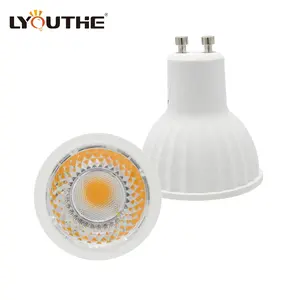 High Quality 2700k-6000k Plastic+Aluminum 5W 6W 7W COB GU10 Bulbs For Indoor