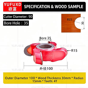 YUFU Hard Metal Woodworking Convex Circular Bottom Forming Milling Cutters HRC 60 Conventional Milling Uncoated 1 Year Warranty - Product Image 2