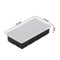 Bac à glaçons en silicone noir extra large, 6 grilles, moule à glaçons de grande taille pour glacières