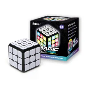 QS Toy Flashing Cube Electronic Memory Other Educational Toys Plastic Magic Puzzle Cube For Kids Boys And Girls