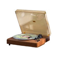 Vente flash - tourne-disque multifonctionnel avec Bluetooth et USB, gramophone rétro en bois, double haut-parleur, lecteur de disques vinyles pour la maison, cadeau