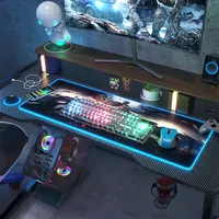אופנתי בזווית מתכוונן שולחן משחקי אחת-מנוע חשמלי גובה מתכוונן מחשב שולחן מחשב עם RGB תאורה LoctekGET119X-L