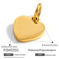 YIMEILI YML & Breloques en acier inoxydable gravées sur mesure, plaquées or et argent, pour bijoux DIY