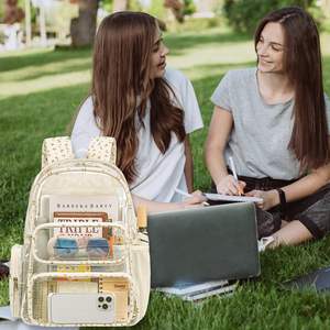 Sac à dos transparent en PVC épais de 17 pouces, sac à dos de jour transparent, imperméable, pour le travail, le contrôle de sécurité, les événements, sac de transport transparent - Product Image 6