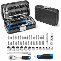 Kit d'outils portable mini avec douilles de 1/4 de pouce et cliquet, boîte à outils compacte pour réparation de moto et voiture DIY OEM/ODM