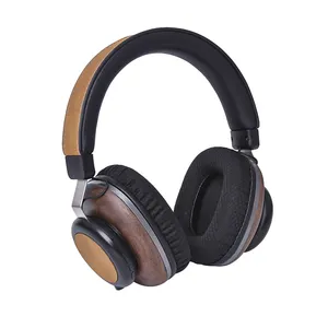 ANC Wireless Headphones Over-ear Solid Wood Headsets Low Latency Earphones