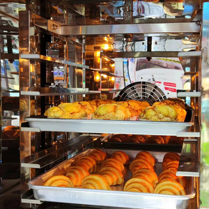 Équipement de machines de cuisson 10 plateaux support rotatif <span class=keywords><strong>four</strong></span> à convection rotatif Circulation d'air chaud <span class=keywords><strong>four</strong></span> à gaz boulangerie cuisson <span class=keywords><strong>four</strong></span> à <span class=keywords><strong>vapeur</strong></span> - Product Image 6