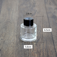 Bouteille de bâtons de parfum d'aromathérapie en verre Sunshine 50ml 100ml 200ml bouteille de diffuseur de roseau d'arôme en verre vide noir de luxe personnalisé