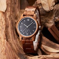 FENYI Vente en gros Montre à quartz unisexe classique décontractée ultra-fine en bois de santal, créative et unique, la plus vendue, idéale pour un usage quotidien