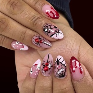 <span class=keywords><strong>Uñas</strong></span> Postizas de Halloween al por Mayor, <span class=keywords><strong>Cortas</strong></span>, Almendradas, Diseño Frankenstein en Verde Neón y Morado, 24 Piezas, Estilo Retro - Product Image 1